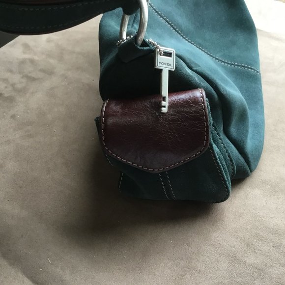 Fossil Green Suede Purse - Picture 4 of 10